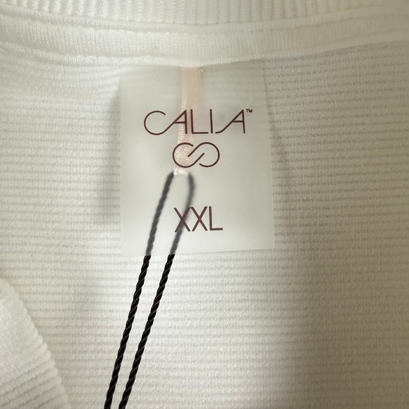 CALIA Women's Elevate Ottoman Wedge Mock Neck Funnel Pullover NWT Size XXL White - Picture 9 of 11